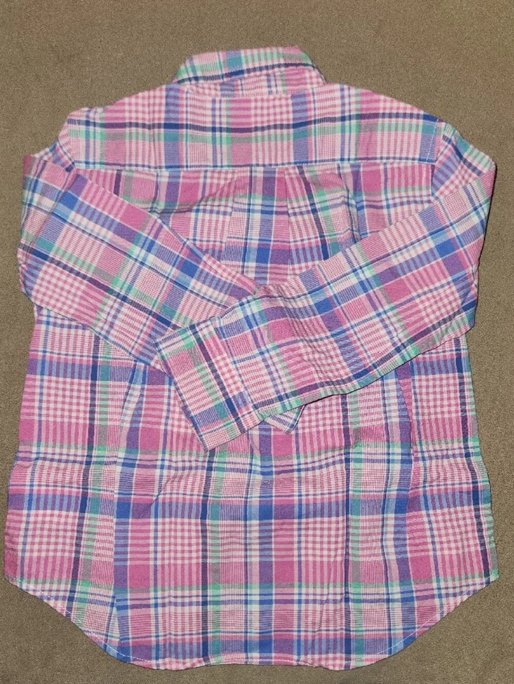 Ralph Lauren Pink & Blue Plaid Button-Down Shirt